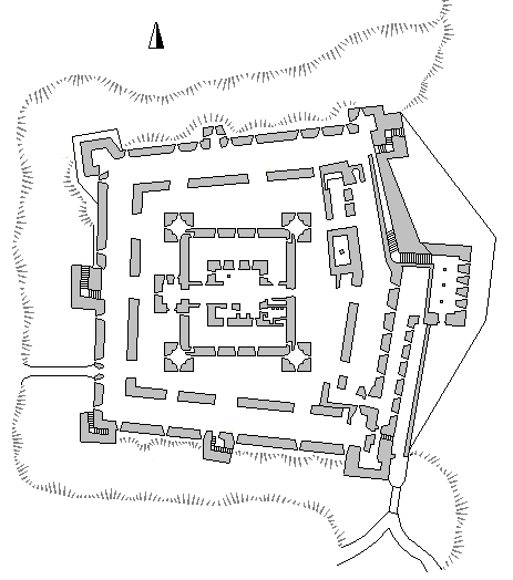 Belvoir – plan zamku (rys. יוצר), na licencji Creative Commons Attribution-Share Alike 3.0 Unported)